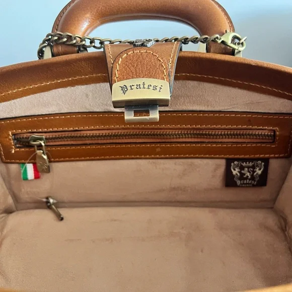 NWT Pratesi Firenze Lady Brunelleschi Leopard Calf Hair Bag - Picture 6 of 10